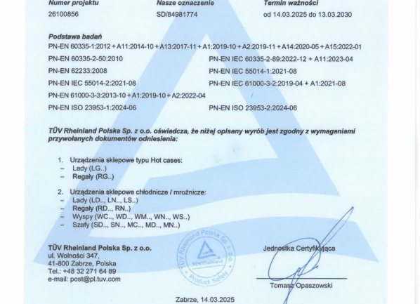 TUV Certificate - PL